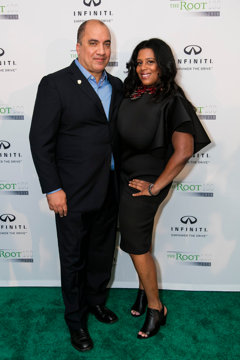 The Root 100 honoree Rue Mapp and guestDerrick Davis
